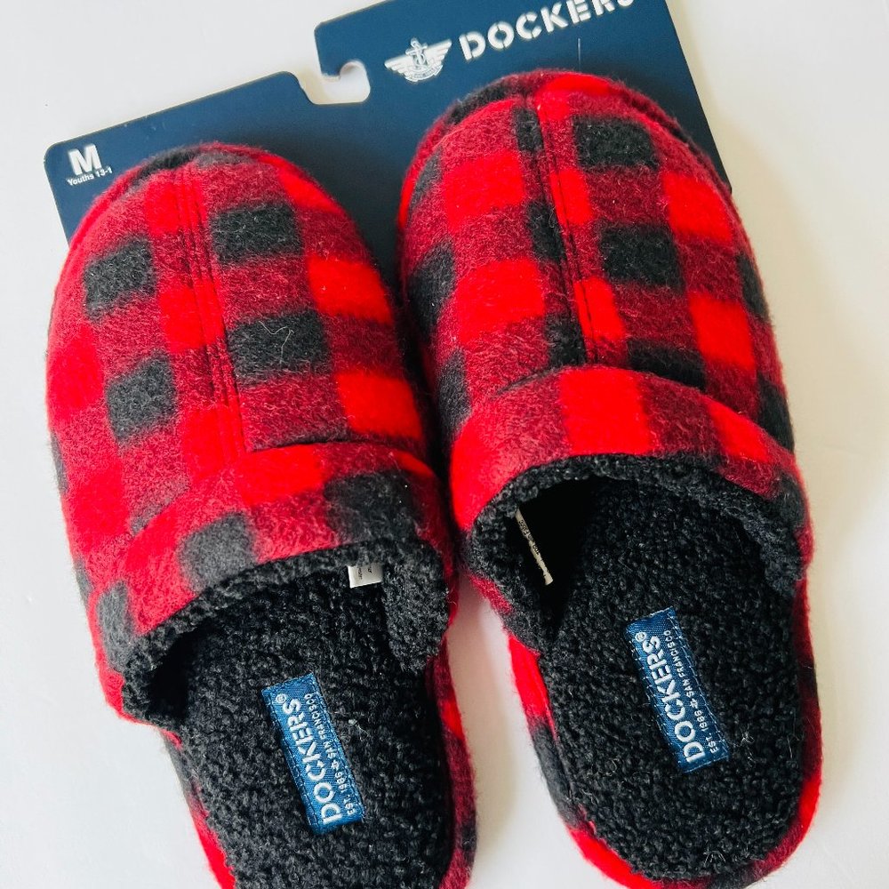DOCKERS Kids Slip-On Slippers Size Medium